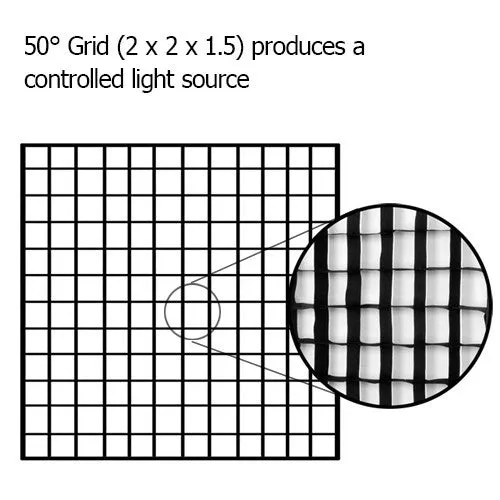 Fotodiox Pro Foldable Softbox PLUS Grid (Eggcrate) with Elinchrom Speedring for Elinchrom, Calumet Genesis, and Compatible Strobes