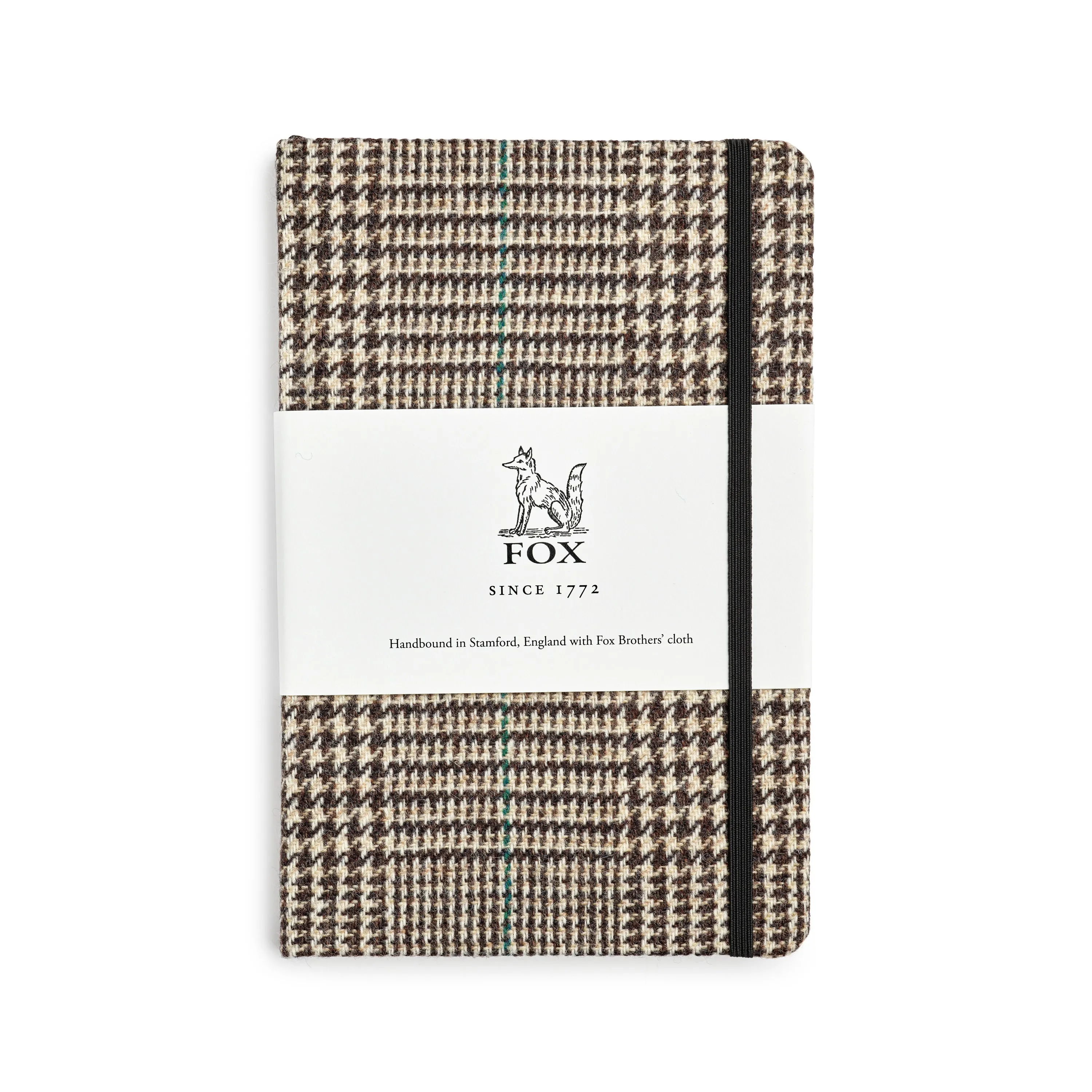 Fox Brown Glen Check with Green Deco Medium Notebook