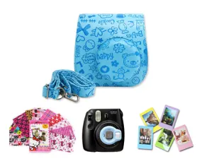 Fujifilm Bundle Set Lens / Cartoon Case for Fuji Instax  Mini 8 - Blue