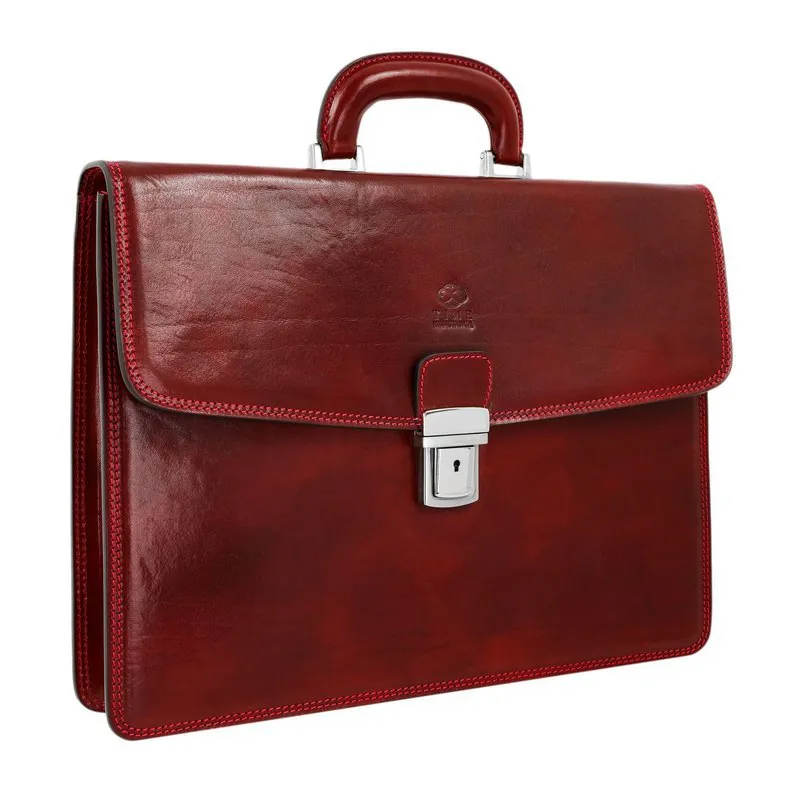 Full Grain Italian Leather Briefcase - The Sound of the Mountain