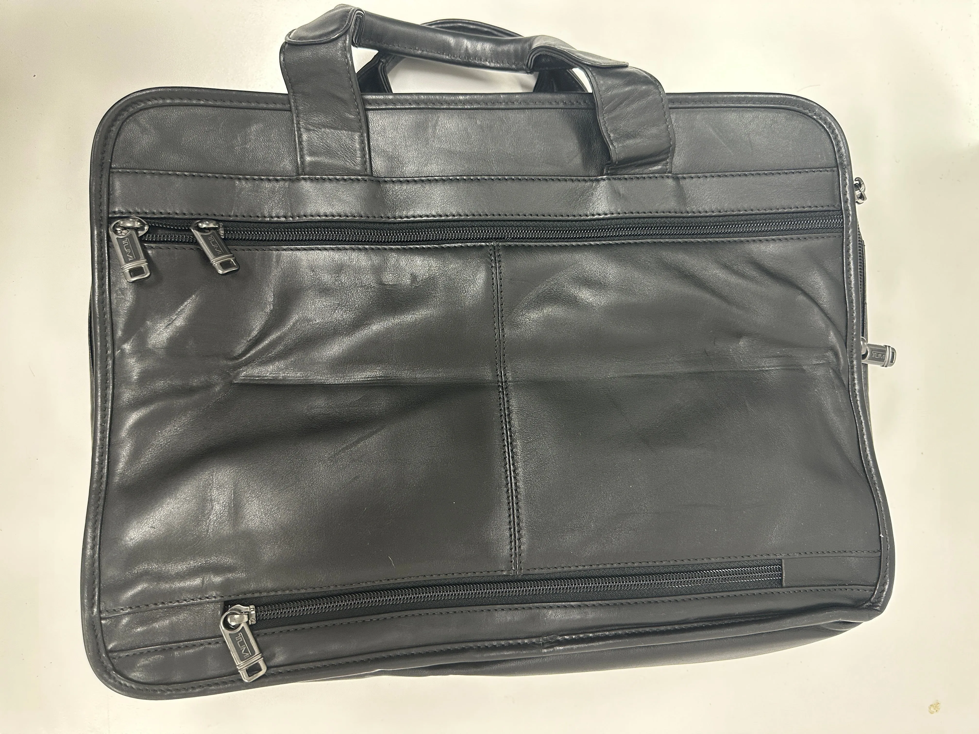 Full Leather Briefcase/Travel Bag in Black