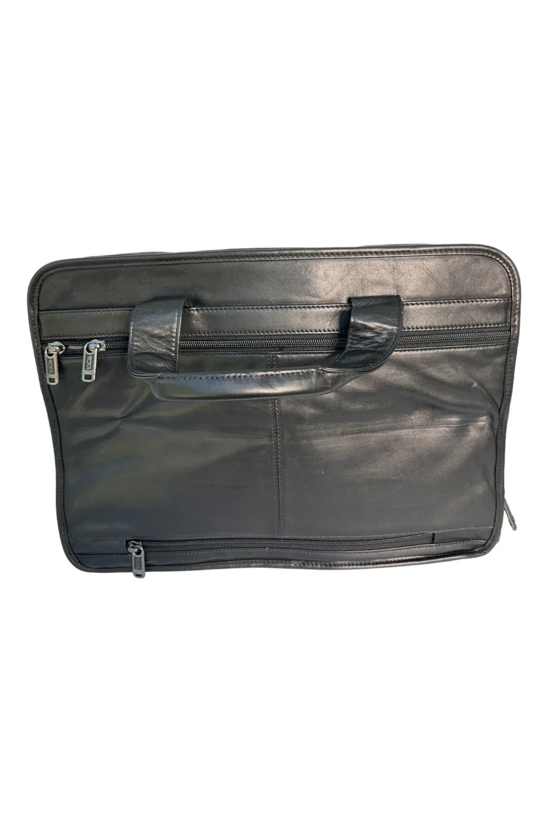 Full Leather Briefcase/Travel Bag in Black