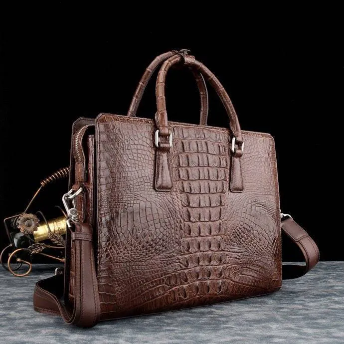 Genuine Crocodile Leather  Briefcase