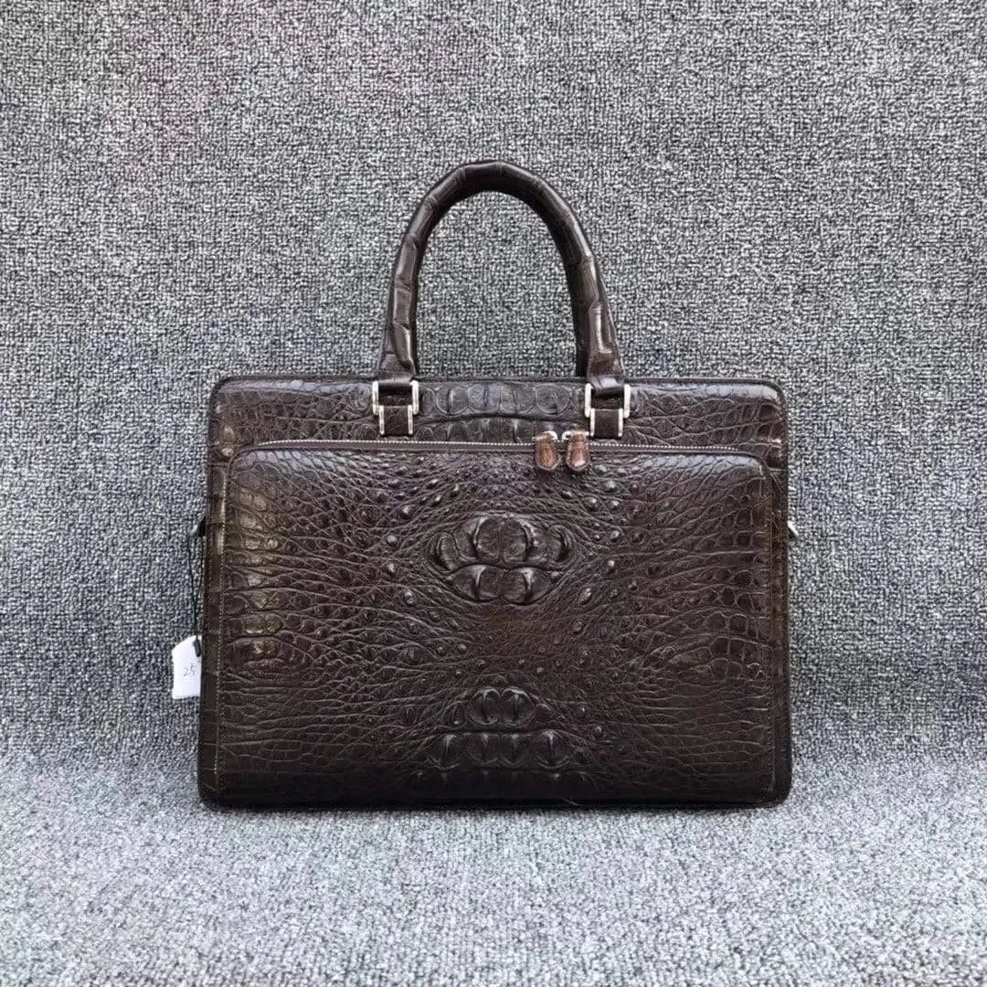 Genuine  crocodile Leather Business  Laptop Briefcase