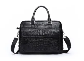 Genuine Crocodile Skin Leather Briefcase