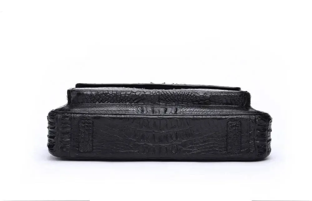 Genuine Crocodile Skin Leather Briefcase