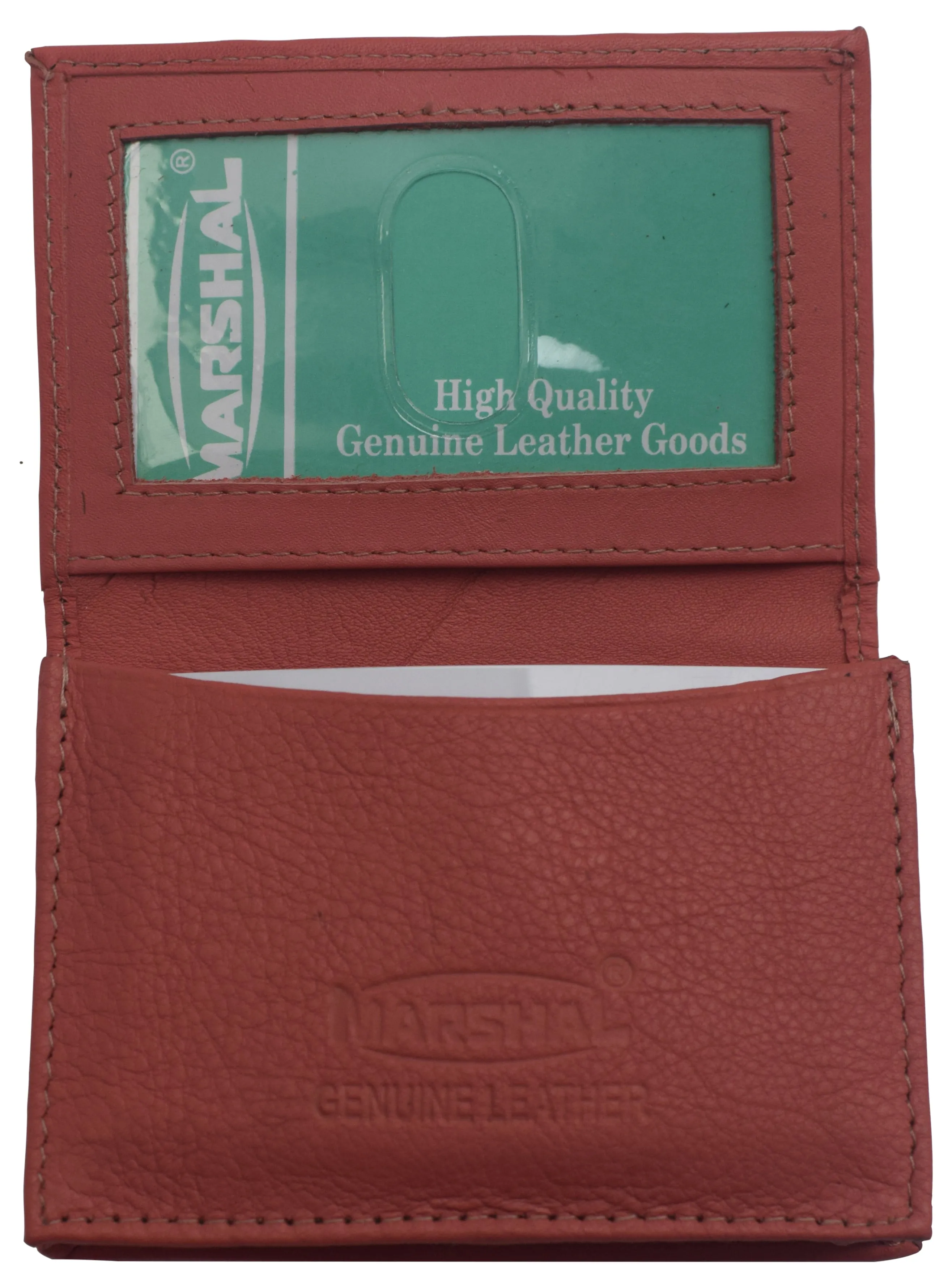 Genuine Leather Business Card Holder Name Card Case Credit Card Wallet with ID Window RFID Blocking