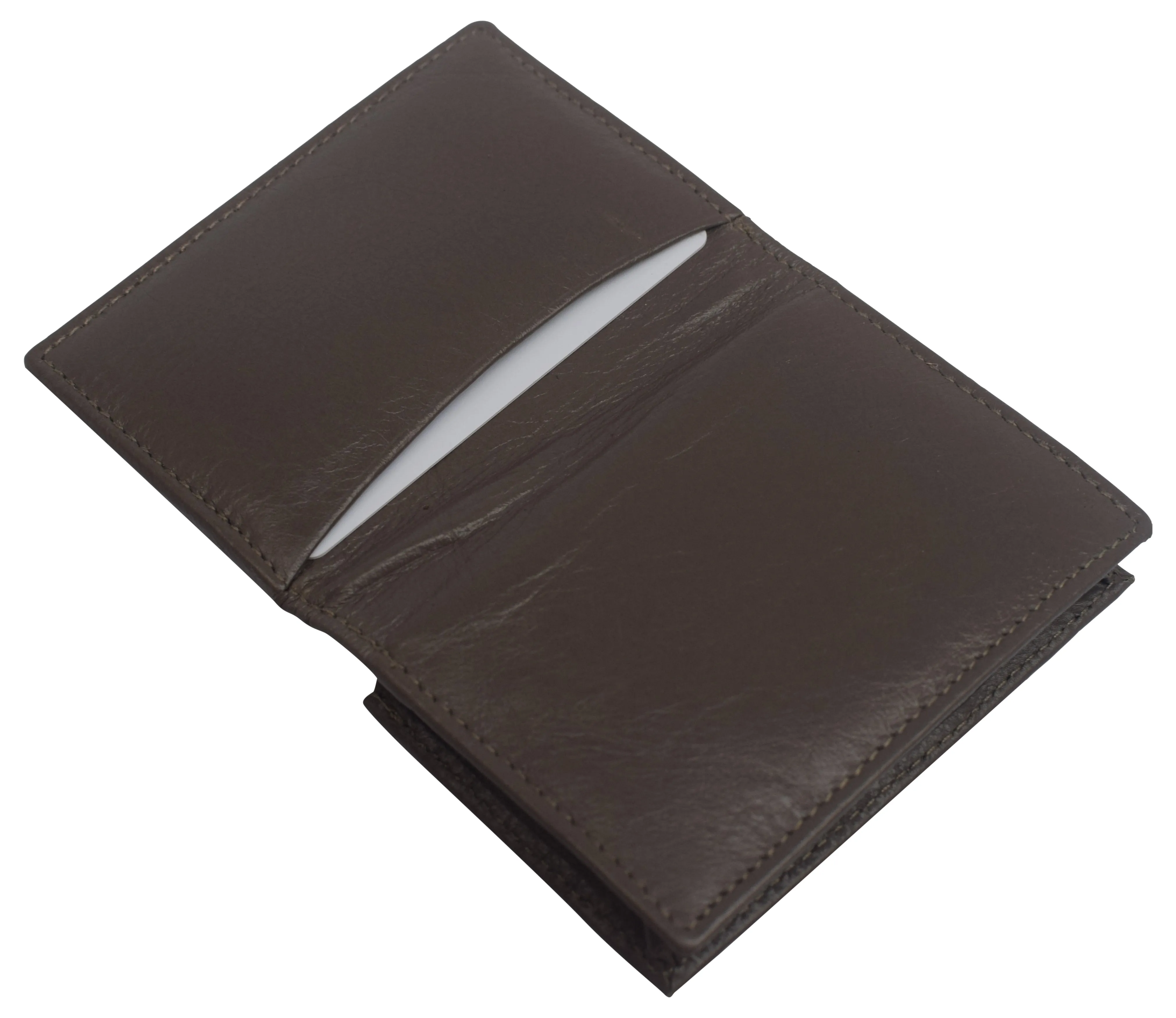 Genuine Leather Business Card Holder Name Card Case Credit Card Wallet with ID Window RFID Blocking