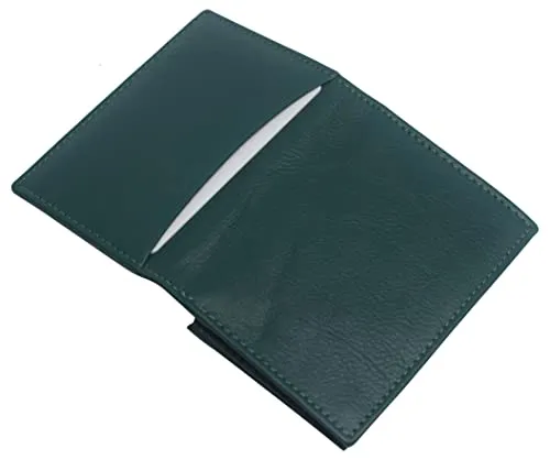 Genuine Leather Business Card Holder Name Card Case Credit Card Wallet with ID Window RFID Blocking