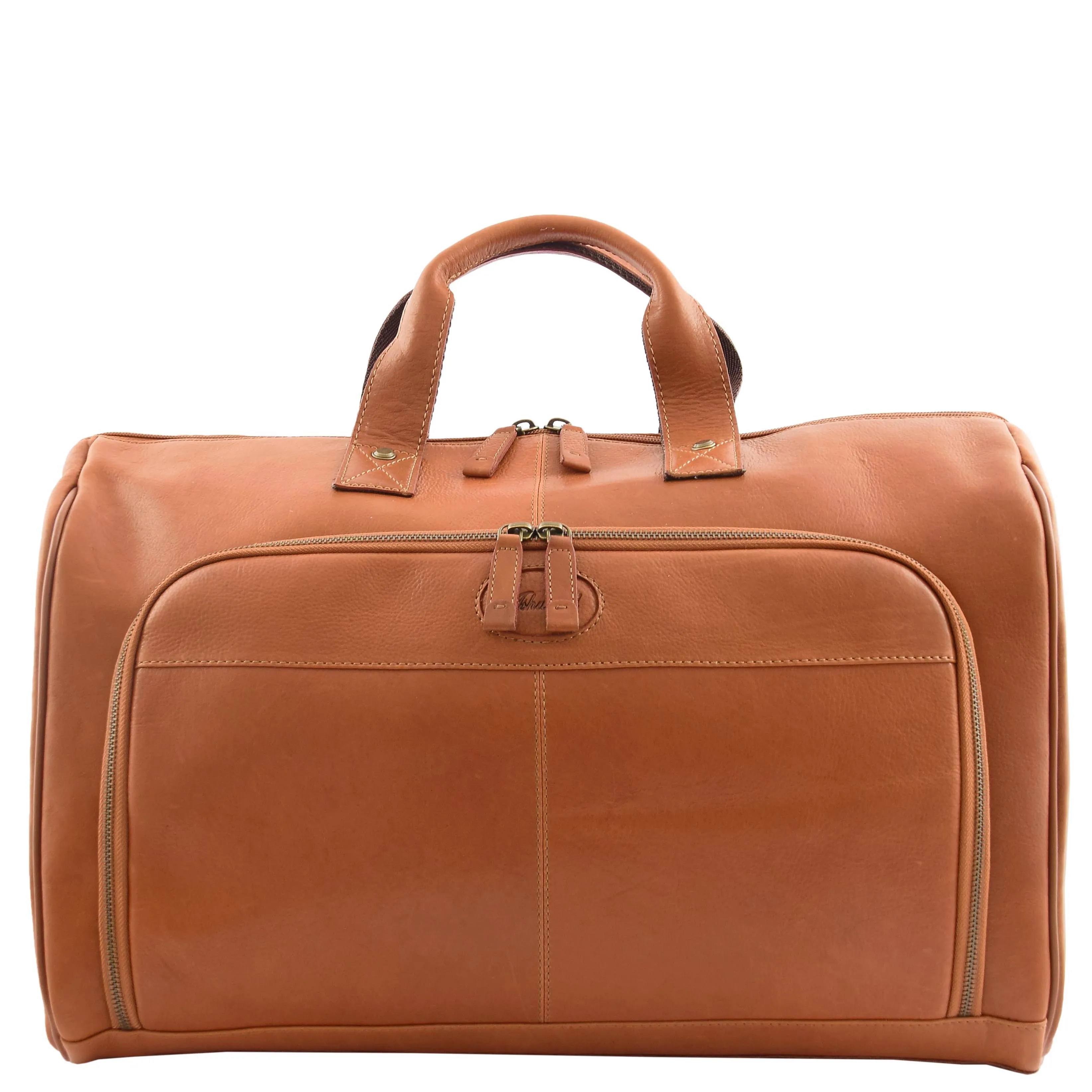 Genuine Leather Holdall Weekend Gym Business Travel Duffle Bag Ohio Tan