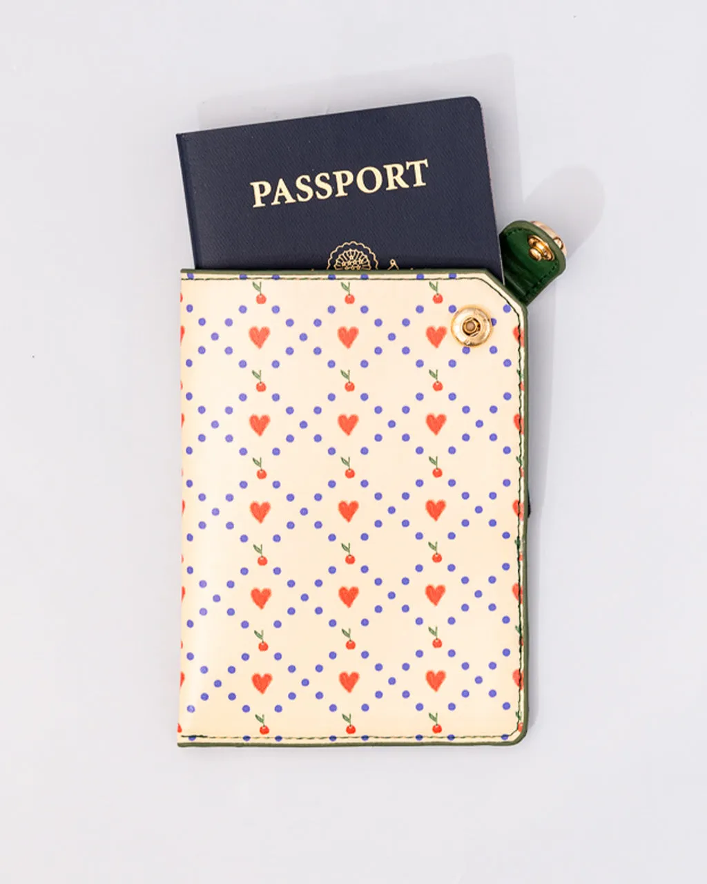 Getaway Passport Holder - Cherry Hearts