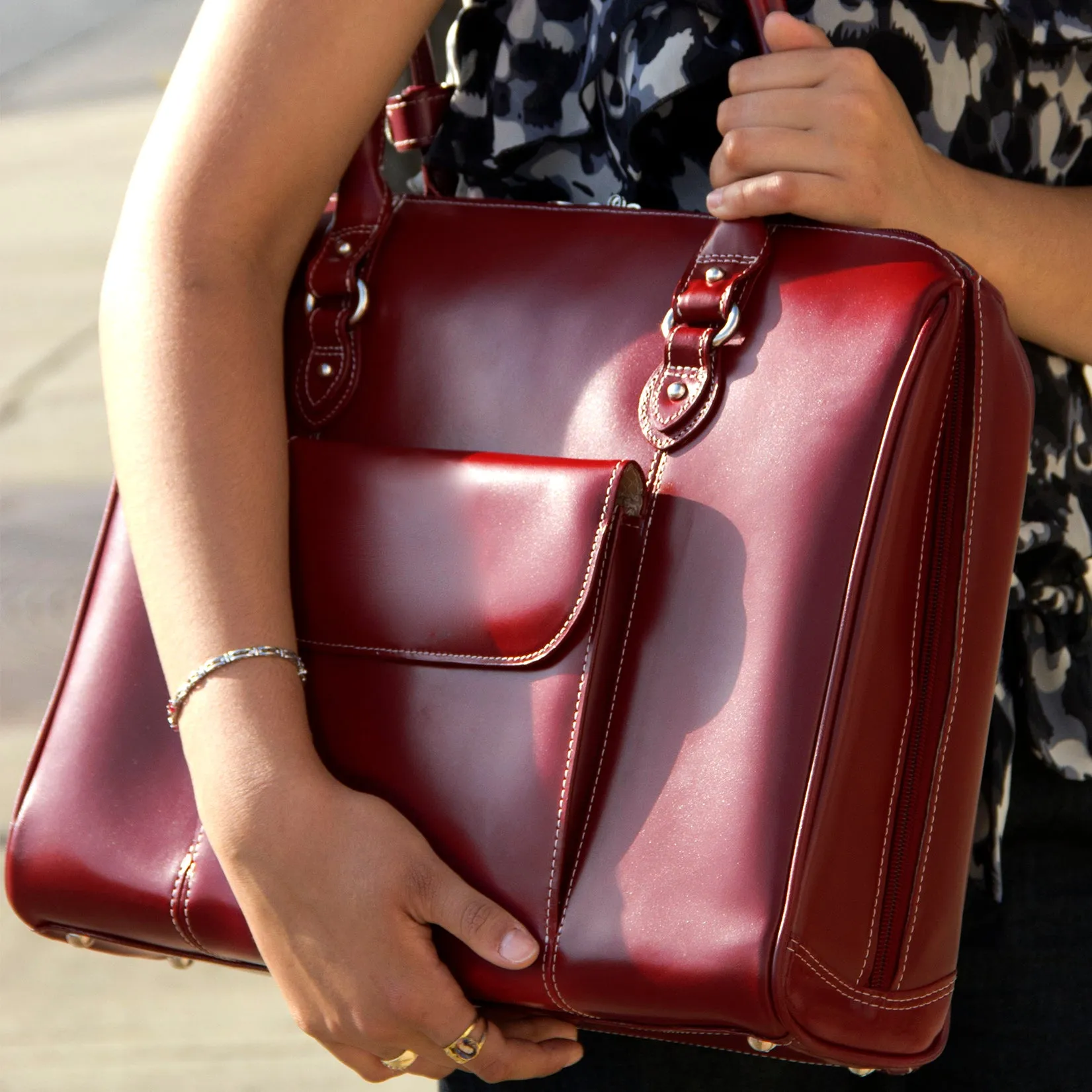 GLENVIEW | 15” Leather Laptop Briefcase