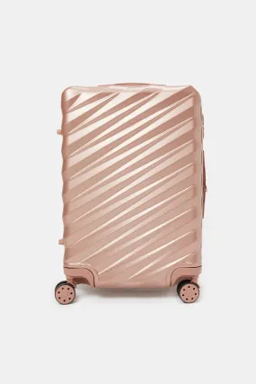 Gold Textured Luggage Trolley (28 Inch)