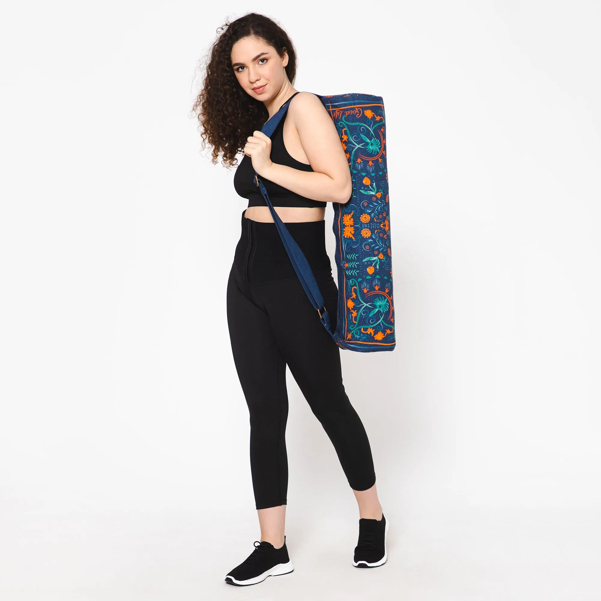 Good Life Yoga Mat Bag - Cobalt Orange