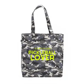 Grey Camo Upright Bag with Neon Yellow Certified Pickleball Lover