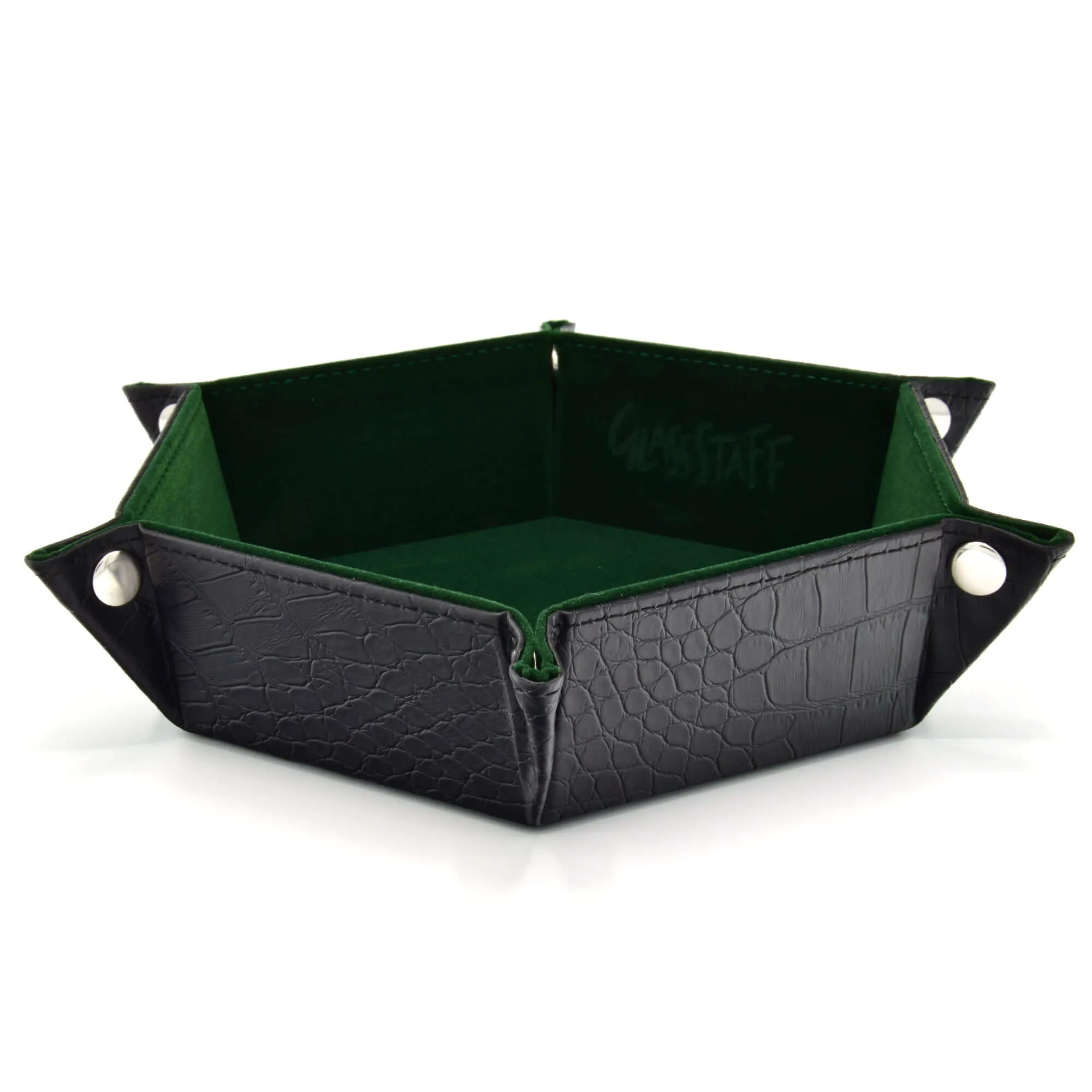 GS Hexagonal Foldable Rolling Tray | Black Dragon Skin