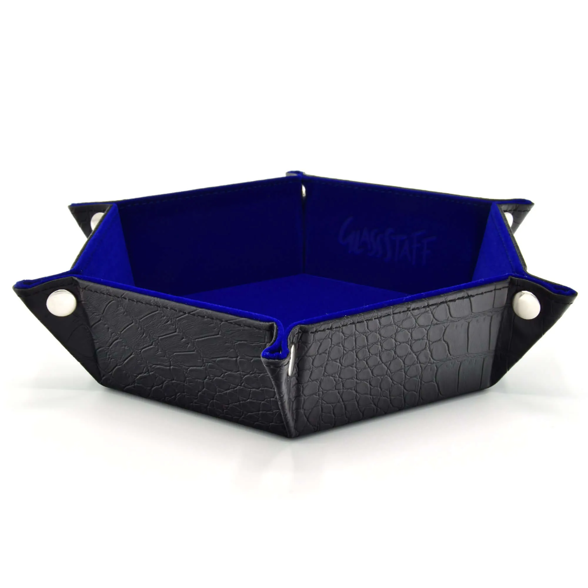 GS Hexagonal Foldable Rolling Tray | Black Dragon Skin