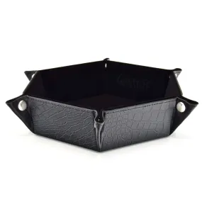 GS Hexagonal Foldable Rolling Tray | Black Dragon Skin