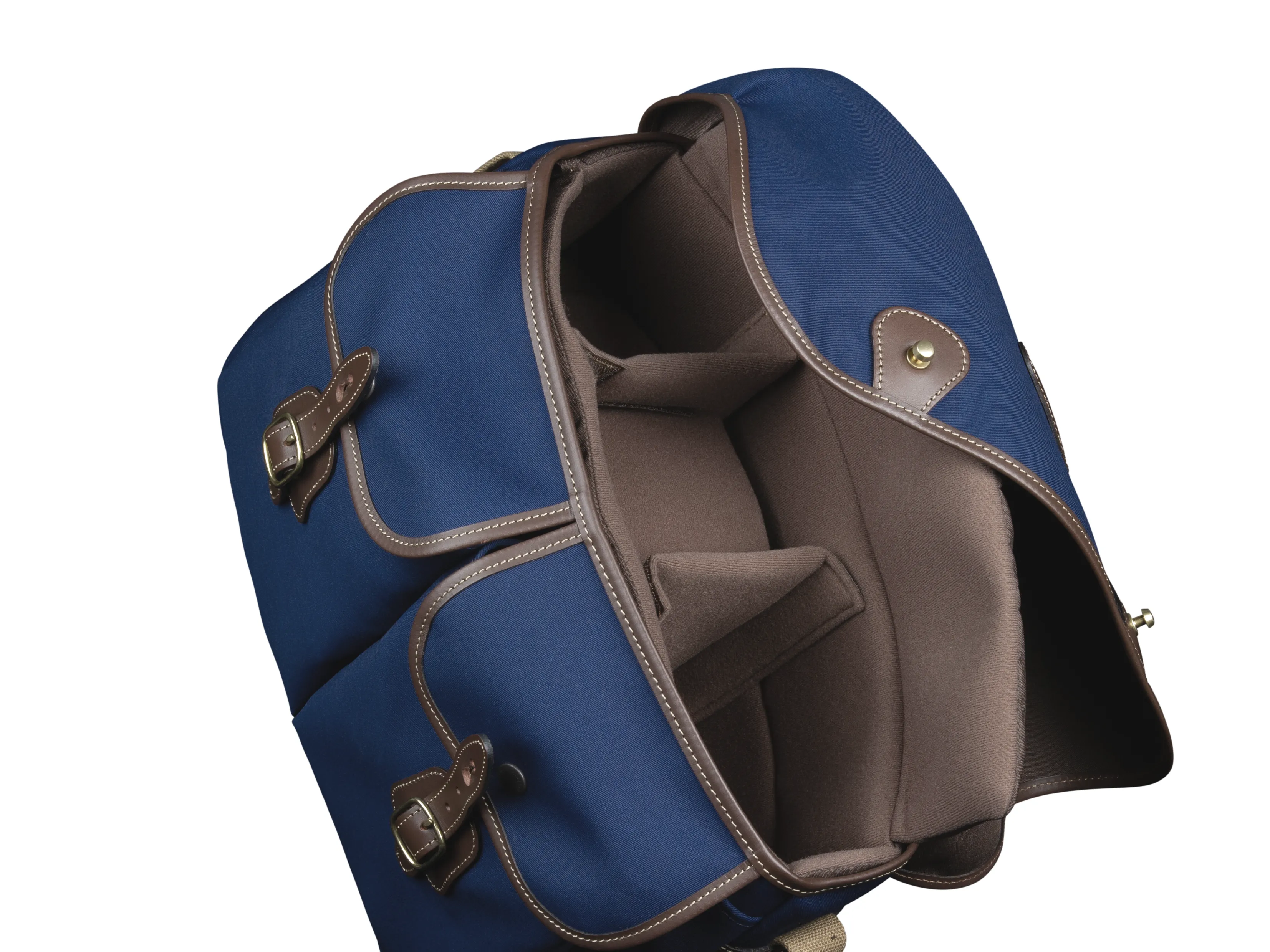 Hadley Large Camera Bag - Navy Canvas / Chocolate Leather