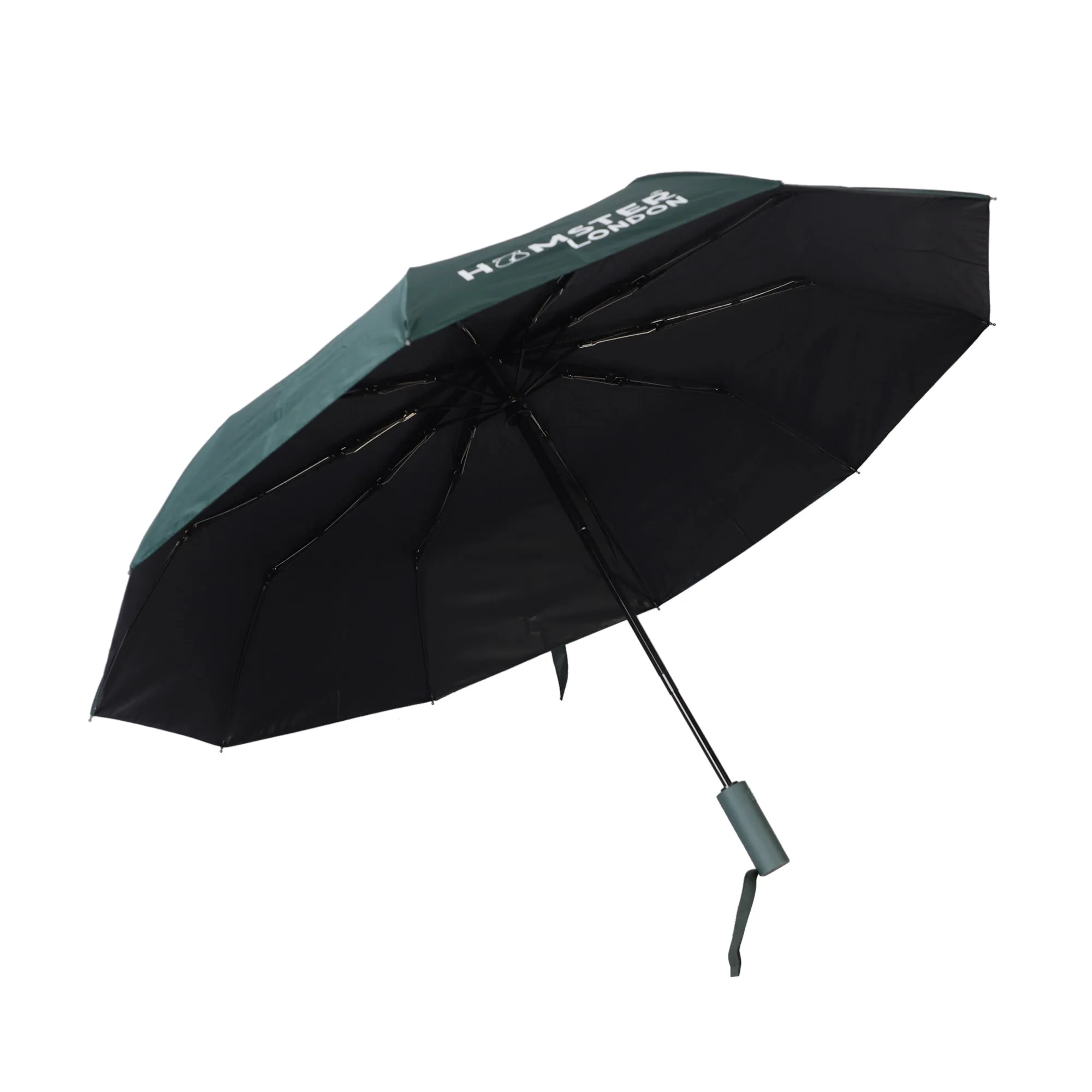 Hamster London Colored Handle Auto Umbrella Green