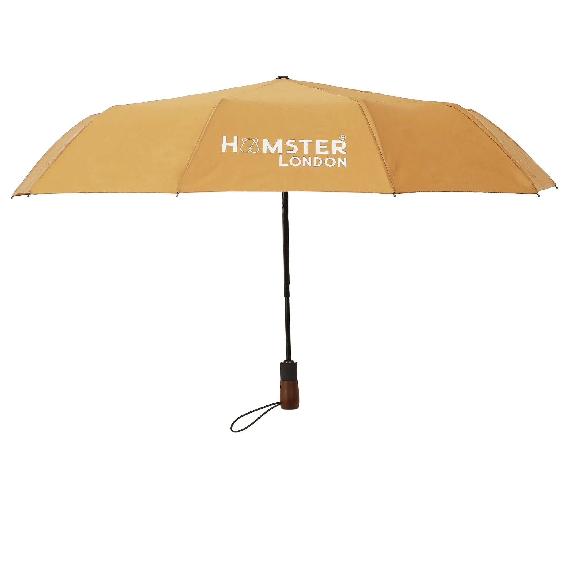 Hamster London Wooden Automatic Open & Close Pocket Folding Umbrella (Gold)