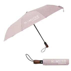 Hamster London Wooden Automatic Open & Close Pocket Folding Umbrella (Light Purple)