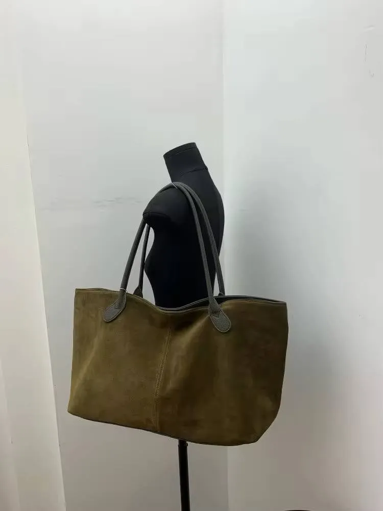 Handmade Women's Large Suede Bag – Premium Quality and Style