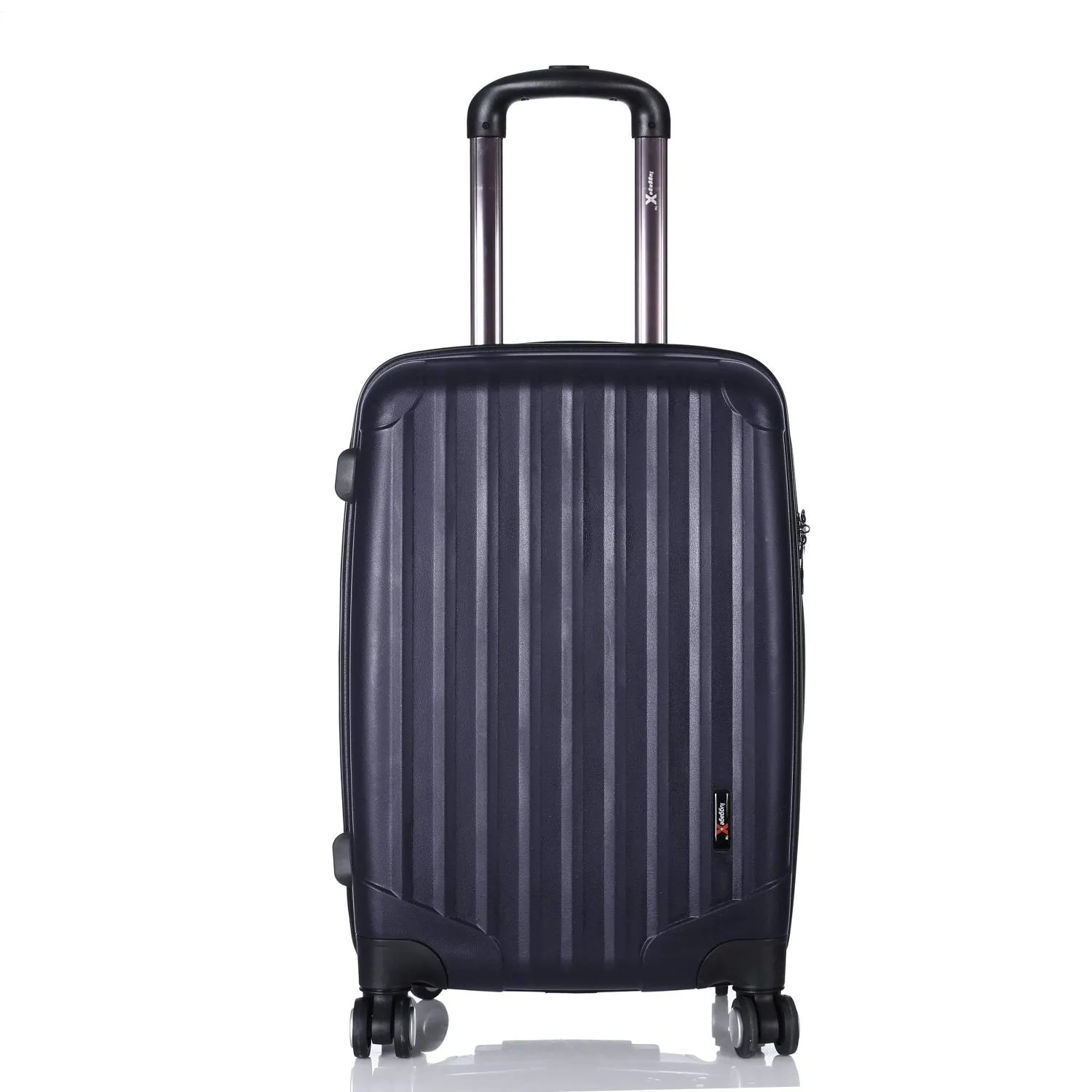 Hard Shell Suitcase Set of 3 Navy Blue Luggage X® 4 Double Spinner Wheels