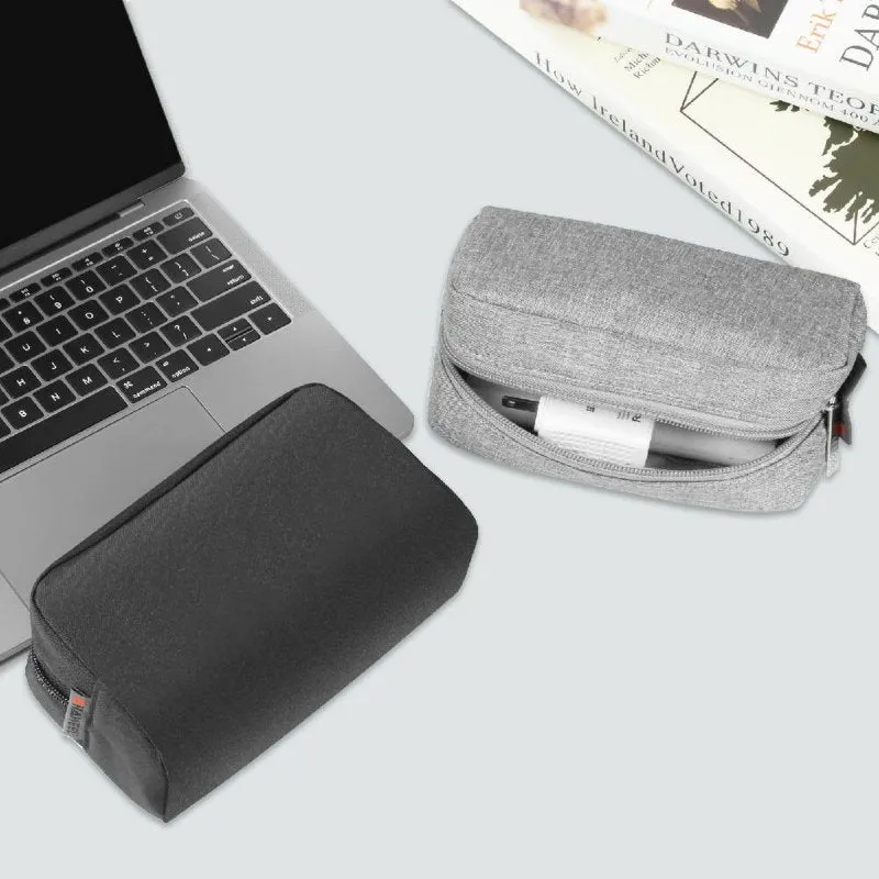 HAWEEL Electronics Organizer Storage Bag for Charger, Power Bank, Cables, Mouse, Earphones, Size: L Black