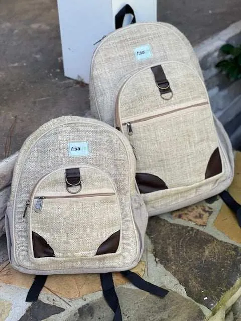 Hemp Travel Day Bag, Mini-Backpack