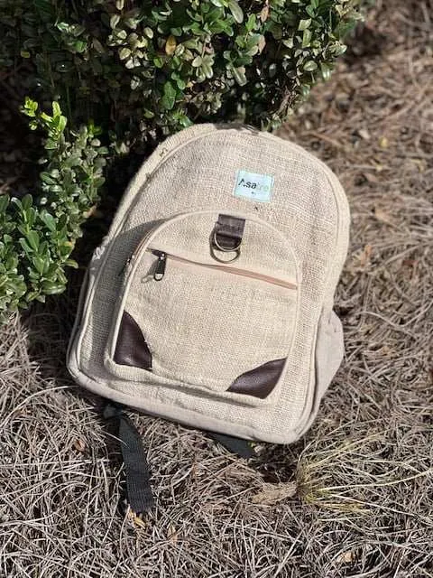 Hemp Travel Day Bag, Mini-Backpack