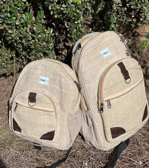 Hemp Travel Day Bag, Mini-Backpack