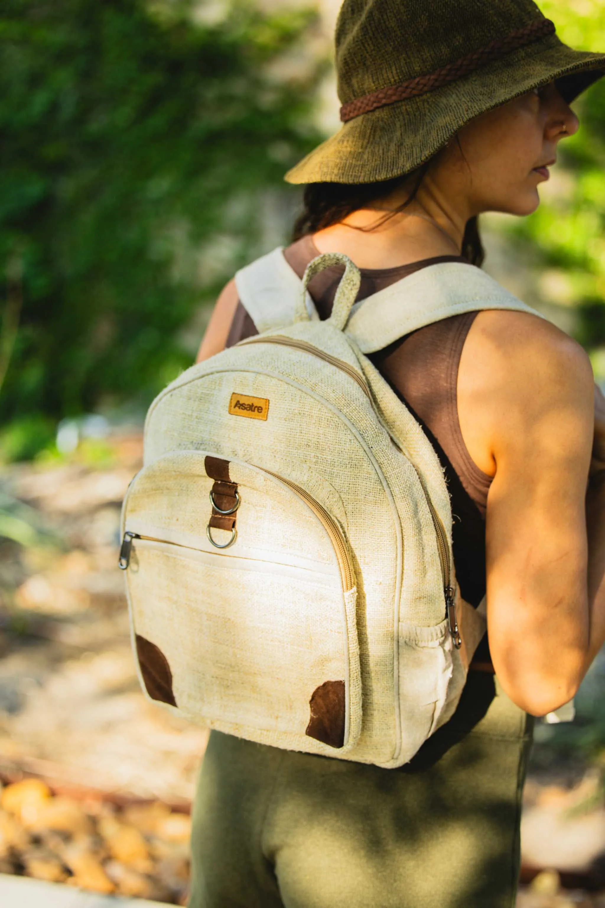 Hemp Travel Day Bag, Mini-Backpack