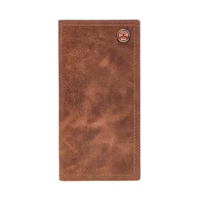 HOOEY DOUBLE STITCHED EDGE BROWN RODEO WALLET