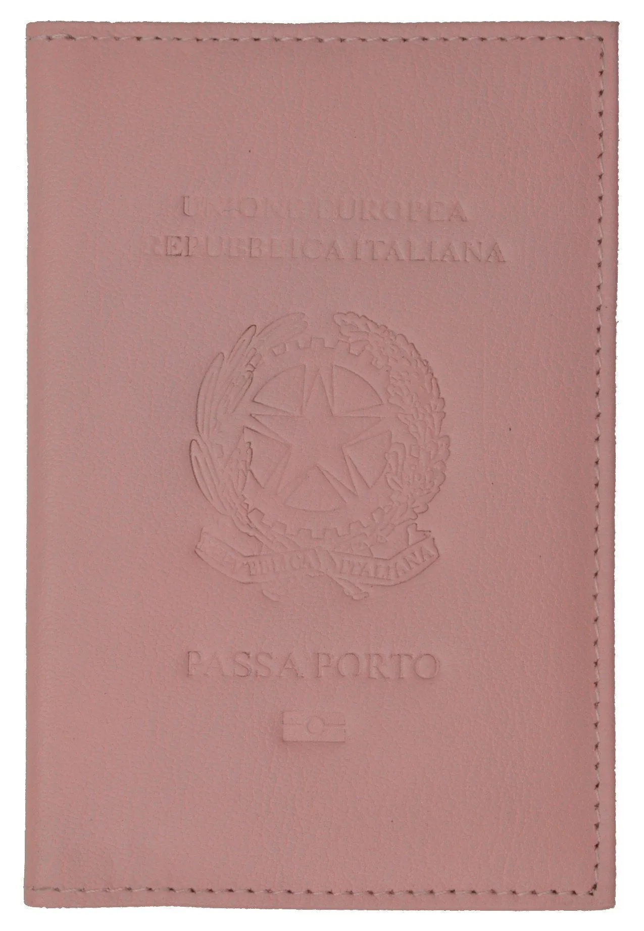 Italy Passport Wallet Genuine Leather Passport holder with Italy Emblem Embossed Passaporto 151 BLIND Italy