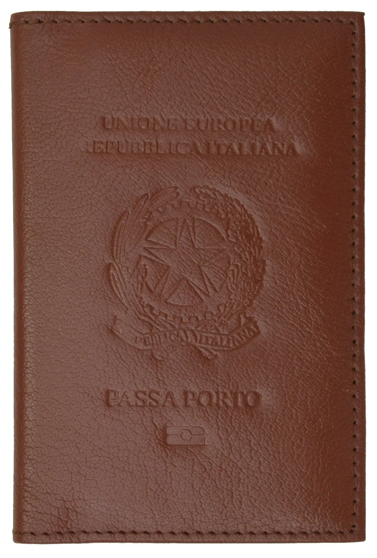 Italy Passport Wallet Genuine Leather Passport holder with Italy Emblem Embossed Passaporto 151 BLIND Italy