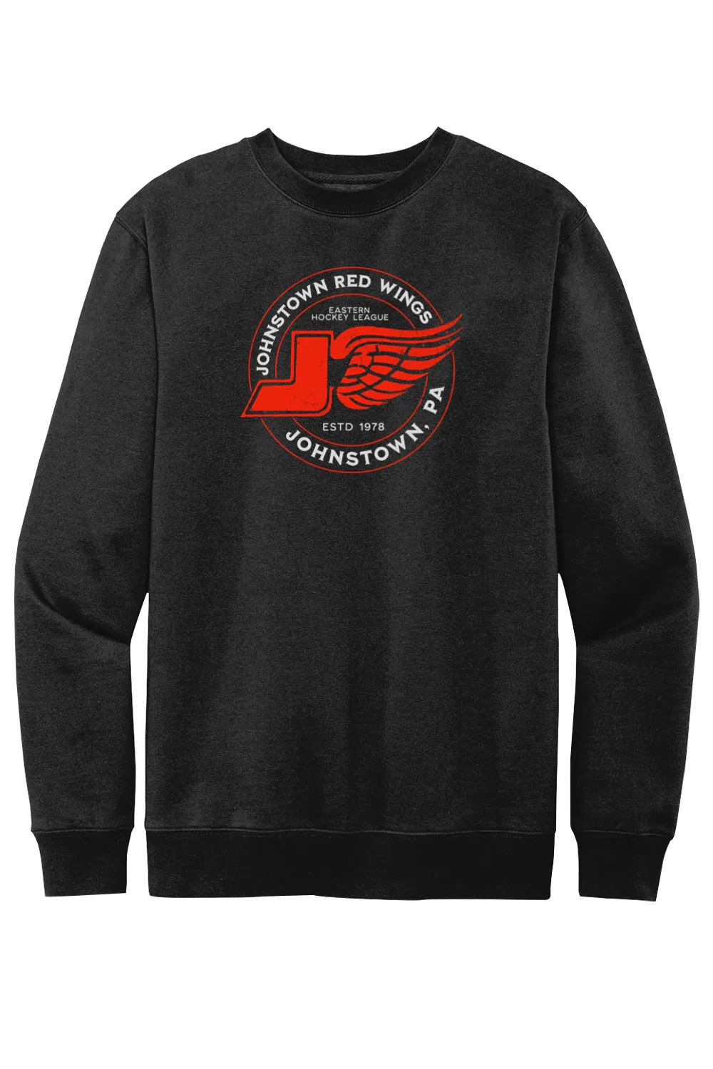 Johnstown Red Wings Hockey - Fleece Crewneck Sweatshirt