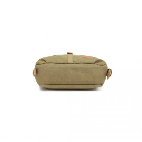 Kono Khaki Casual Canvas Dual-Use Bag - Versatile Shoulder Bag & Backpack with Large Capacity