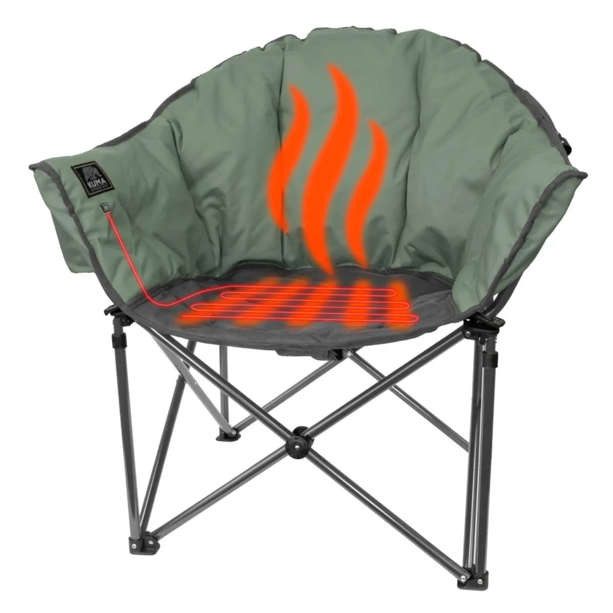 KUMA Outdoor Gear Lazy Bear Heated Chair with Power Bank & Bluetooth