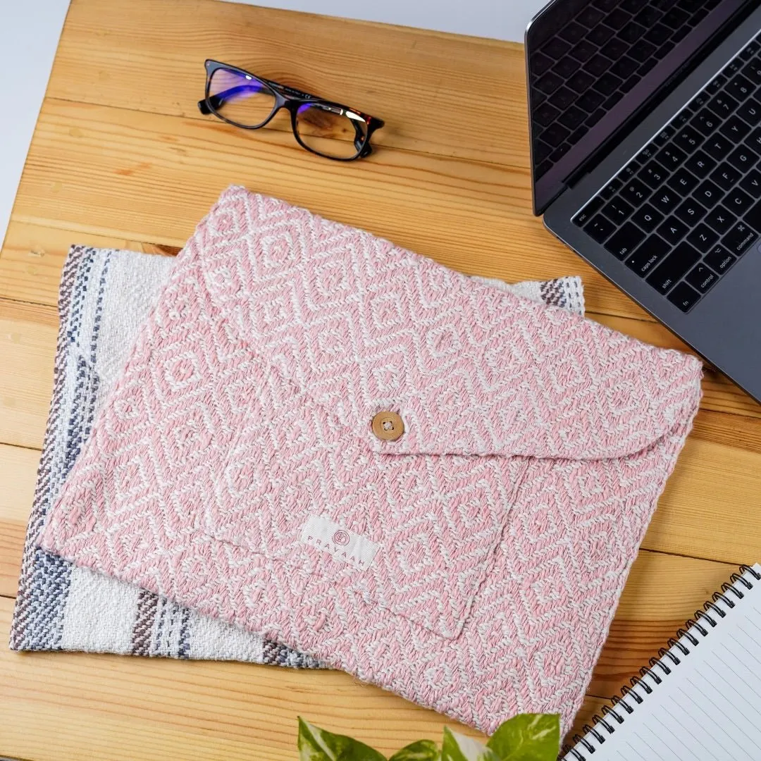 Kys Hemp Cotton Blend Laptop Sleeve | Pink and Purple