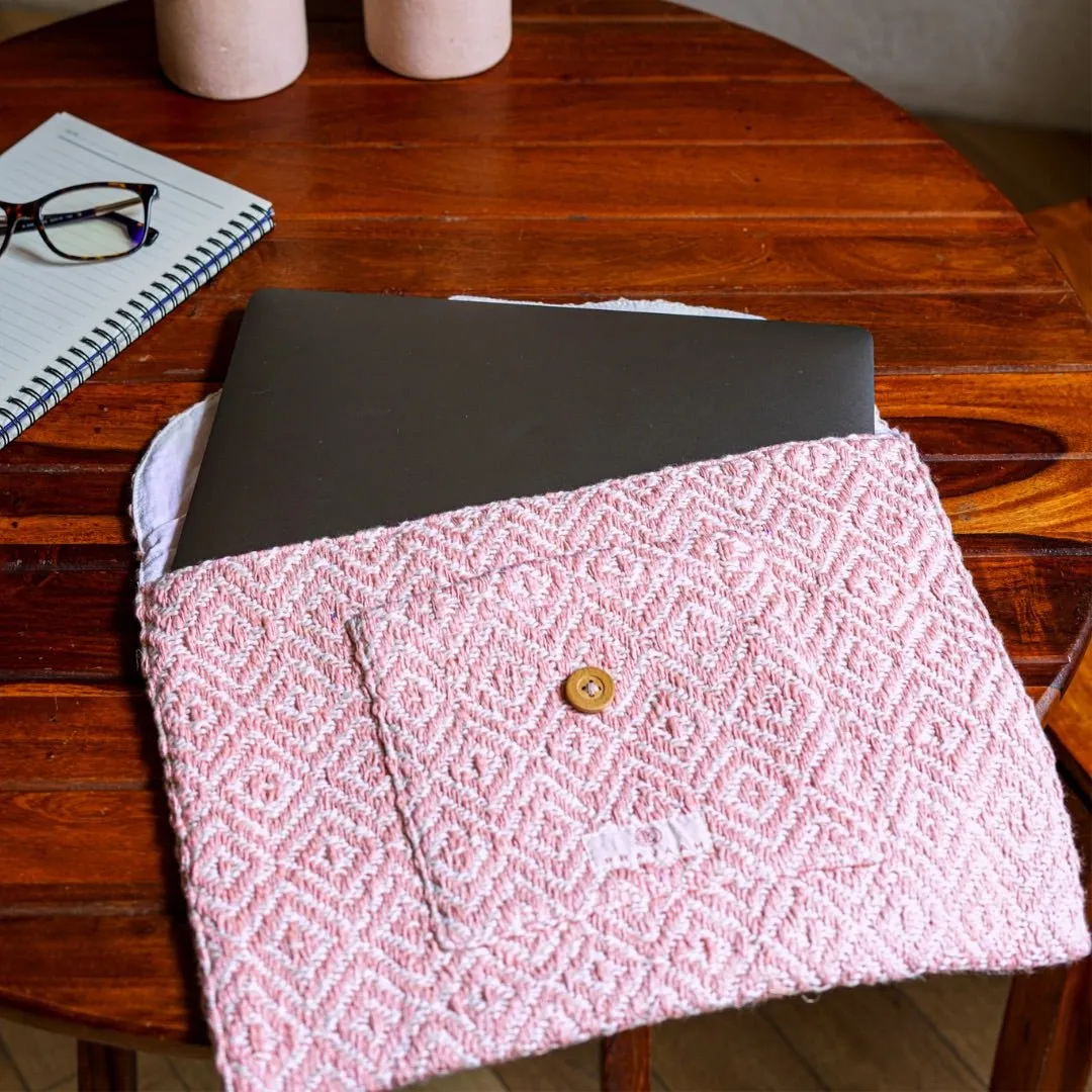 Kys Hemp Cotton Blend Laptop Sleeve | Pink and Purple