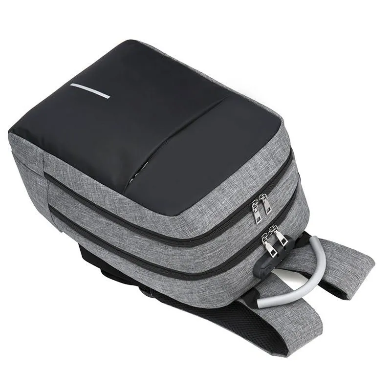 Laptop Backpack With External Charging Usb Port Xf0760 Grey