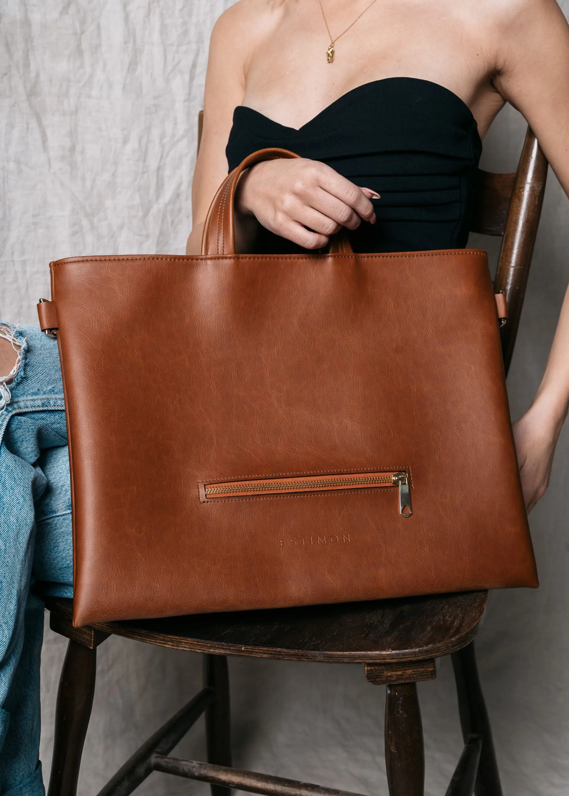 Laptop Bag Cognac Brown