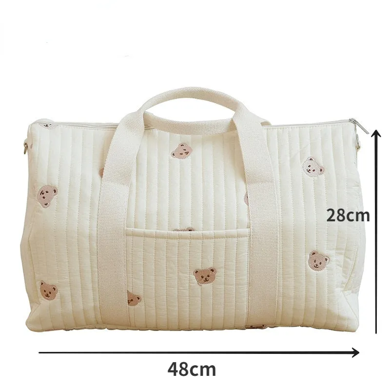 Large Maternity Bag for Baby Diaper Maternal Mommy Bag Quilted Nappy Maternity Packs Toiletry  Luggage Bag Mom Travel Tote