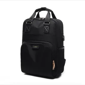 large volume practical rechargeable with USB waterproof theftproof bussiness style backpack