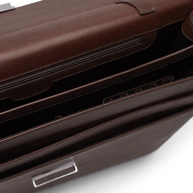 Leather Briefcase in Brown