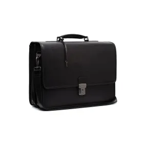 Leather Laptop Bag Black Glenwood