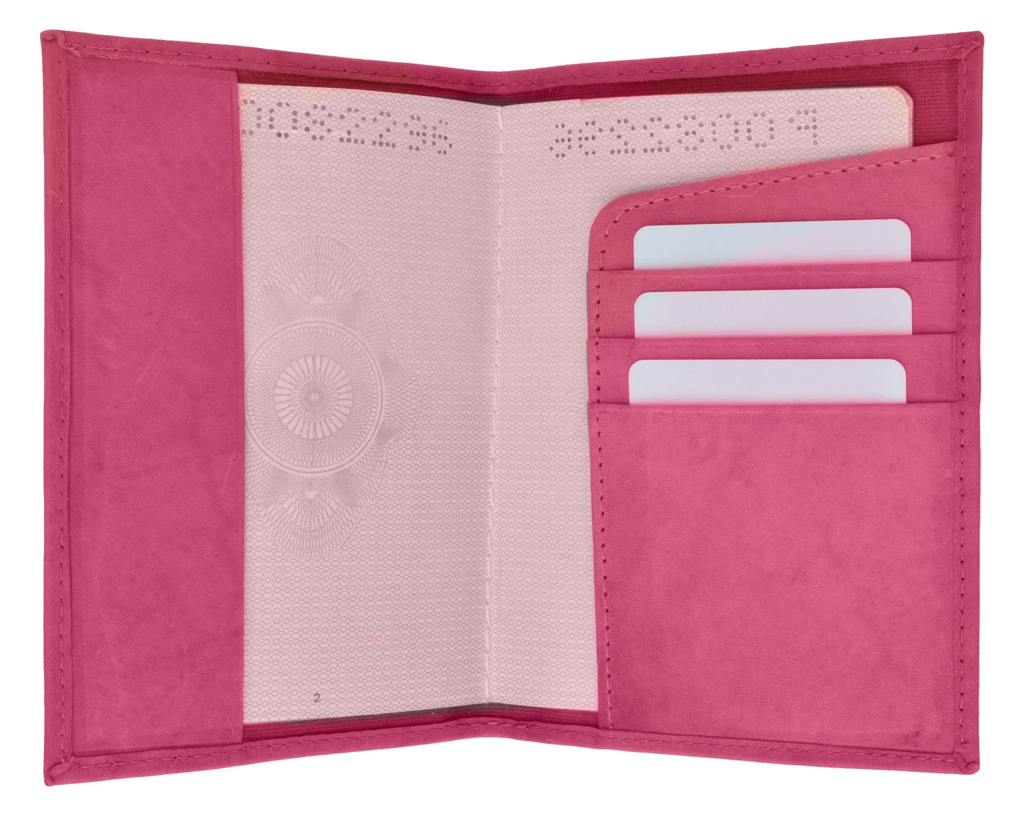 Leather Passport wallet with Card holder 601 CF IMPRINT