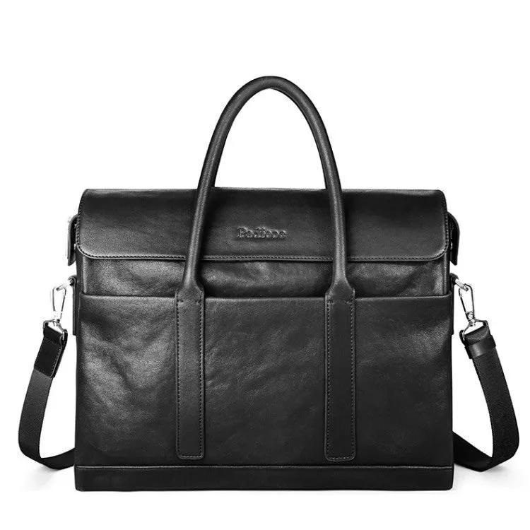 Leather Work Business Briefcase Man