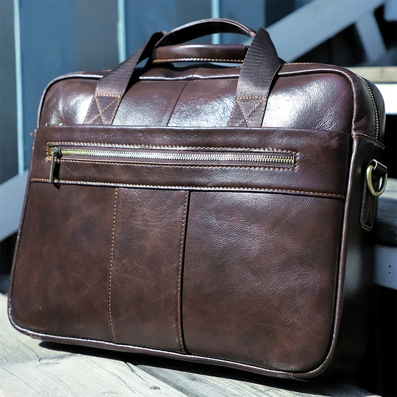 Leisure Fashion Leather Business Briefcase for Men 6523